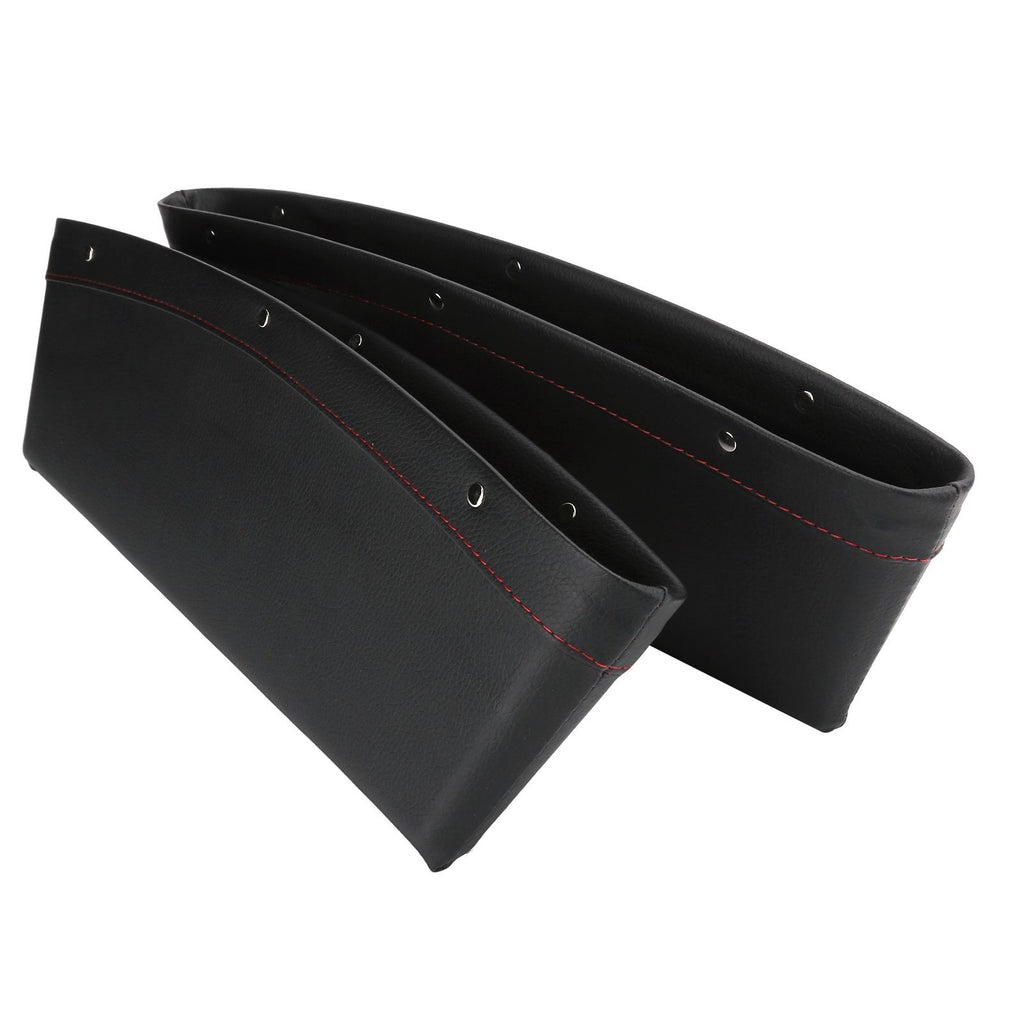 2Pcs Car Seat Slit Organizer Storage Pockets Bag Side Holder for Phone Money Cards KeysBlack