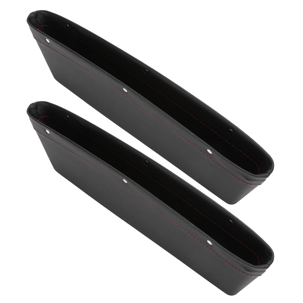 2Pcs Car Seat Slit Organizer Storage Pockets Bag Side Holder for Phone Money Cards KeysBlack
