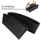 2Pcs Car Seat Slit Organizer Storage Pockets Bag Side Holder for Phone Money Cards KeysBlack