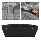 2Pcs Car Seat Slit Organizer Storage Pockets Bag Side Holder for Phone Money Cards KeysBlack