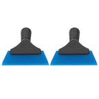 2pcs Car Window Scraper Water Ice Squeegee Snow Shovel NonSlip Handle Glass Cleaning Tool