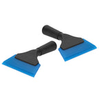 2pcs Car Window Scraper Water Ice Squeegee Snow Shovel NonSlip Handle Glass Cleaning Tool