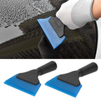 2pcs Car Window Scraper Water Ice Squeegee Snow Shovel NonSlip Handle Glass Cleaning Tool