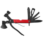 15In1 Axe Hammer MultiFunctional Camping Survival Screwdrivers Pliers Bottle Opener(Red )