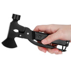 15In1 Axe Hammer MultiFunctional Camping Survival Screwdrivers Pliers Bottle Opener(Black )