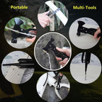 15In1 Axe Hammer MultiFunctional Camping Survival Screwdrivers Pliers Bottle Opener(Black )