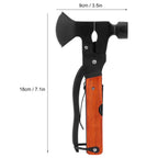 15In1 Axe Hammer MultiFunctional Camping Survival Screwdrivers Pliers Bottle Opener(Wood Grain )