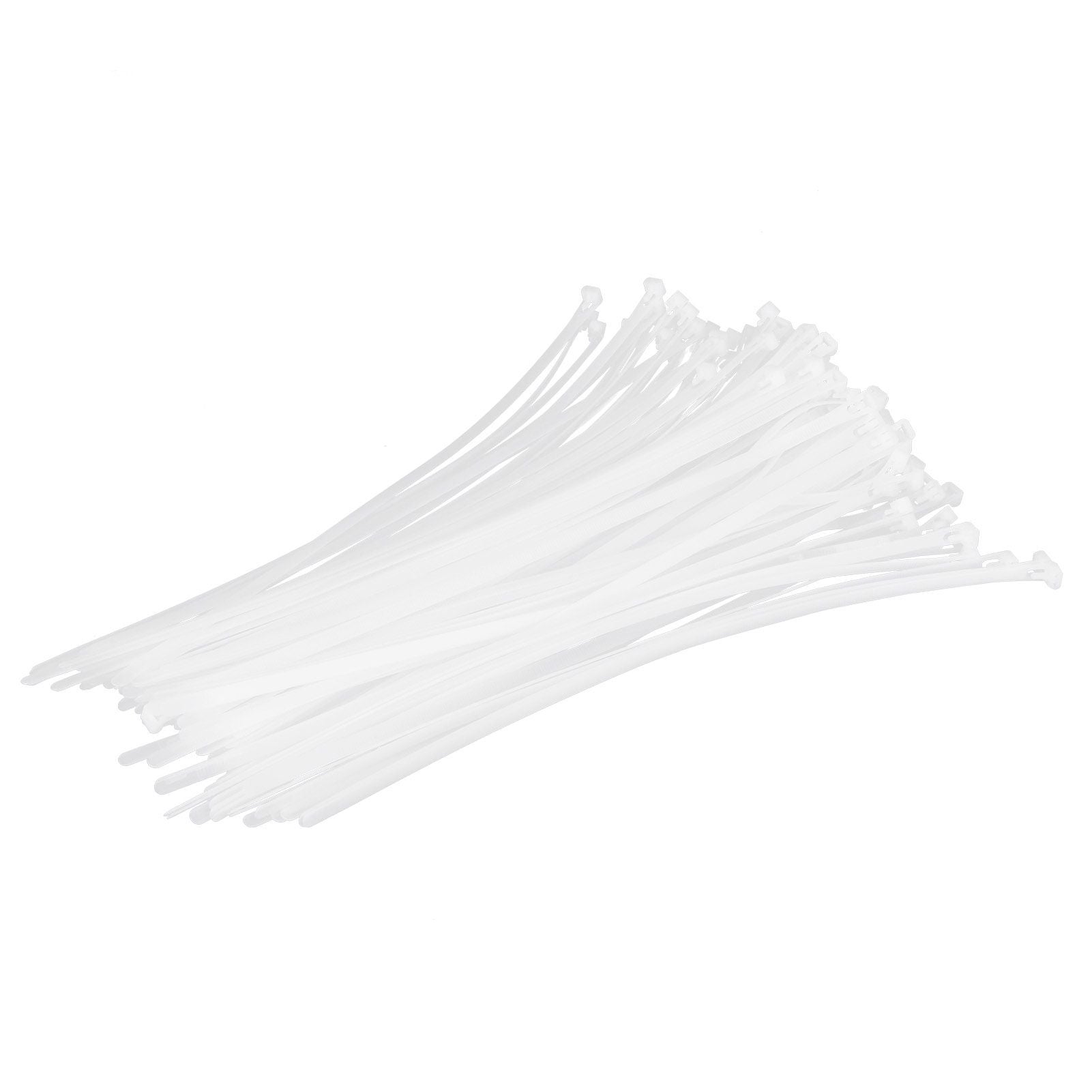 100Pcs Cable Ties Multiple Use Fastener Thick Thin Nylon Zip Wraps Supplies 8 x 400White