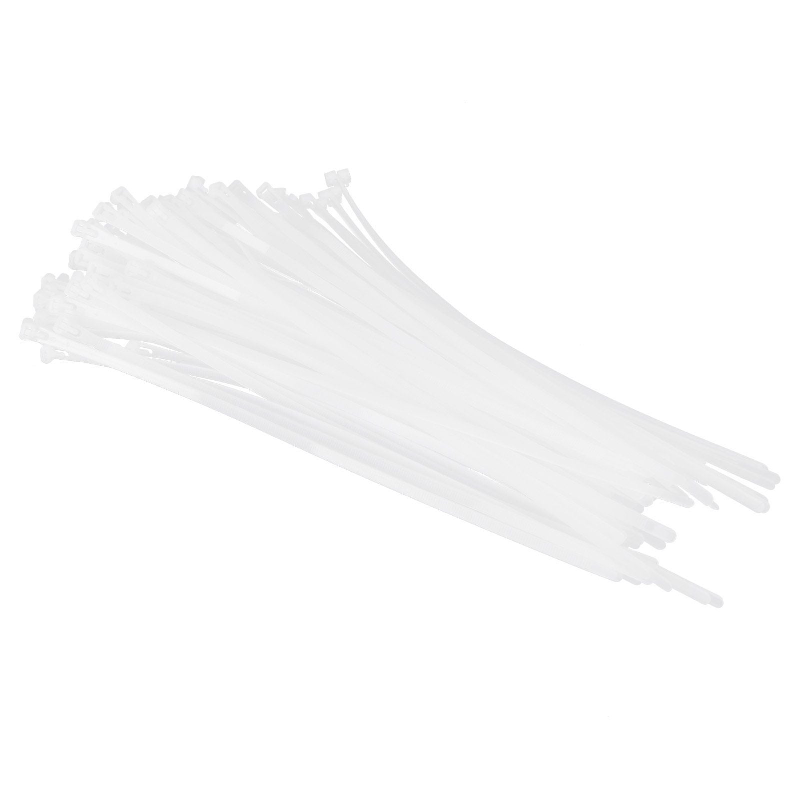 100Pcs Cable Ties Multiple Use Fastener Thick Thin Nylon Zip Wraps Supplies 8 x 400White