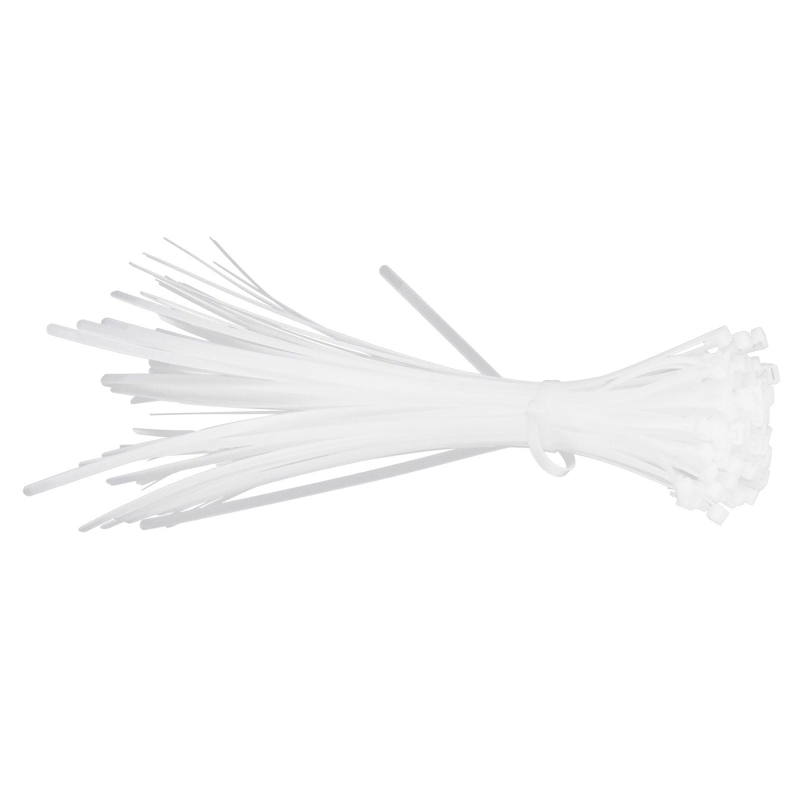100Pcs Cable Ties Multiple Use Fastener Thick Thin Nylon Zip Wraps Supplies 8 x 400White