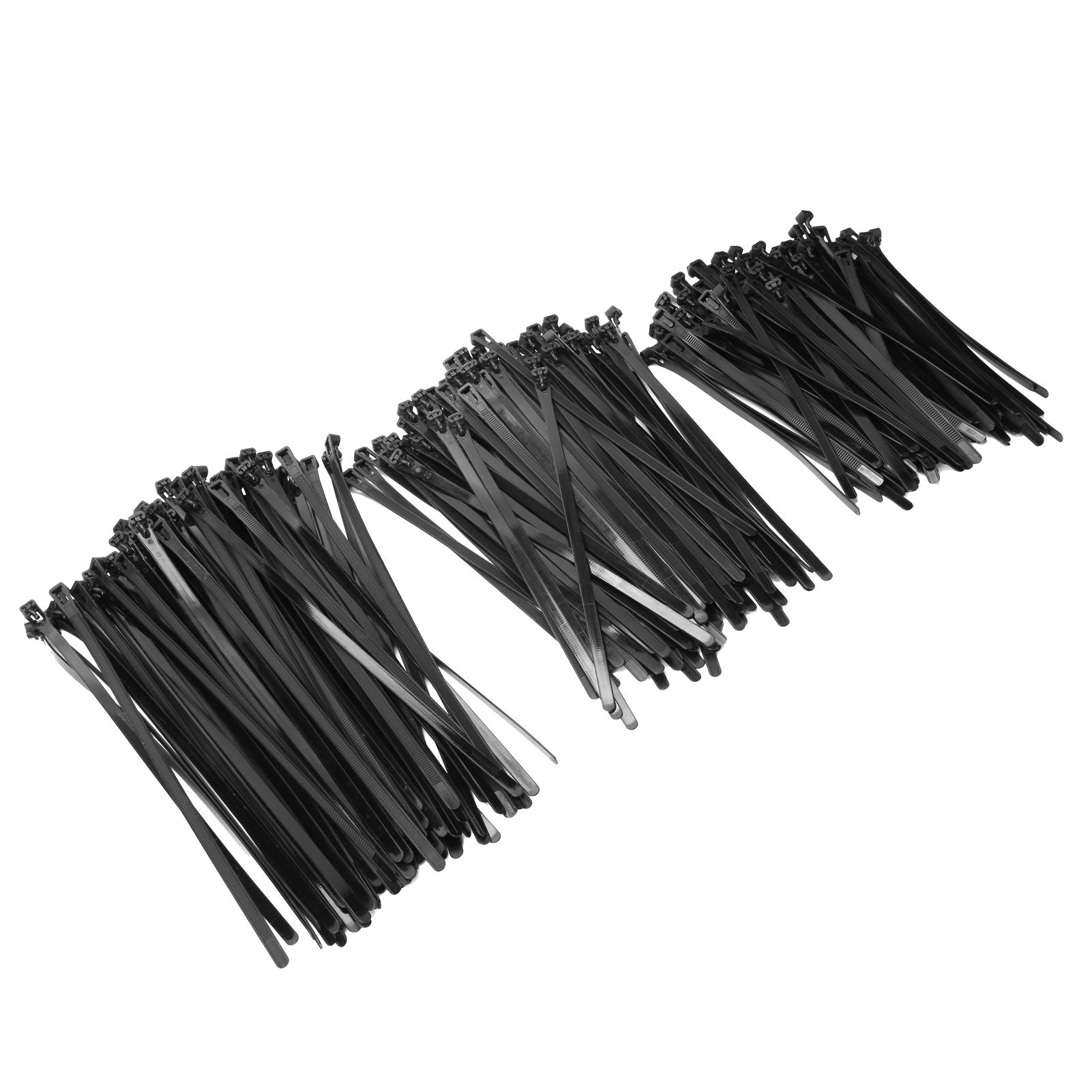300PCS Cable Ties Multi Size Long Zip Ties for Home Office Garden Fastener SuppliesBlack