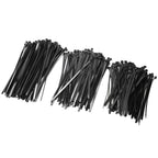 300PCS Cable Ties Multi Size Long Zip Ties for Home Office Garden Fastener SuppliesBlack