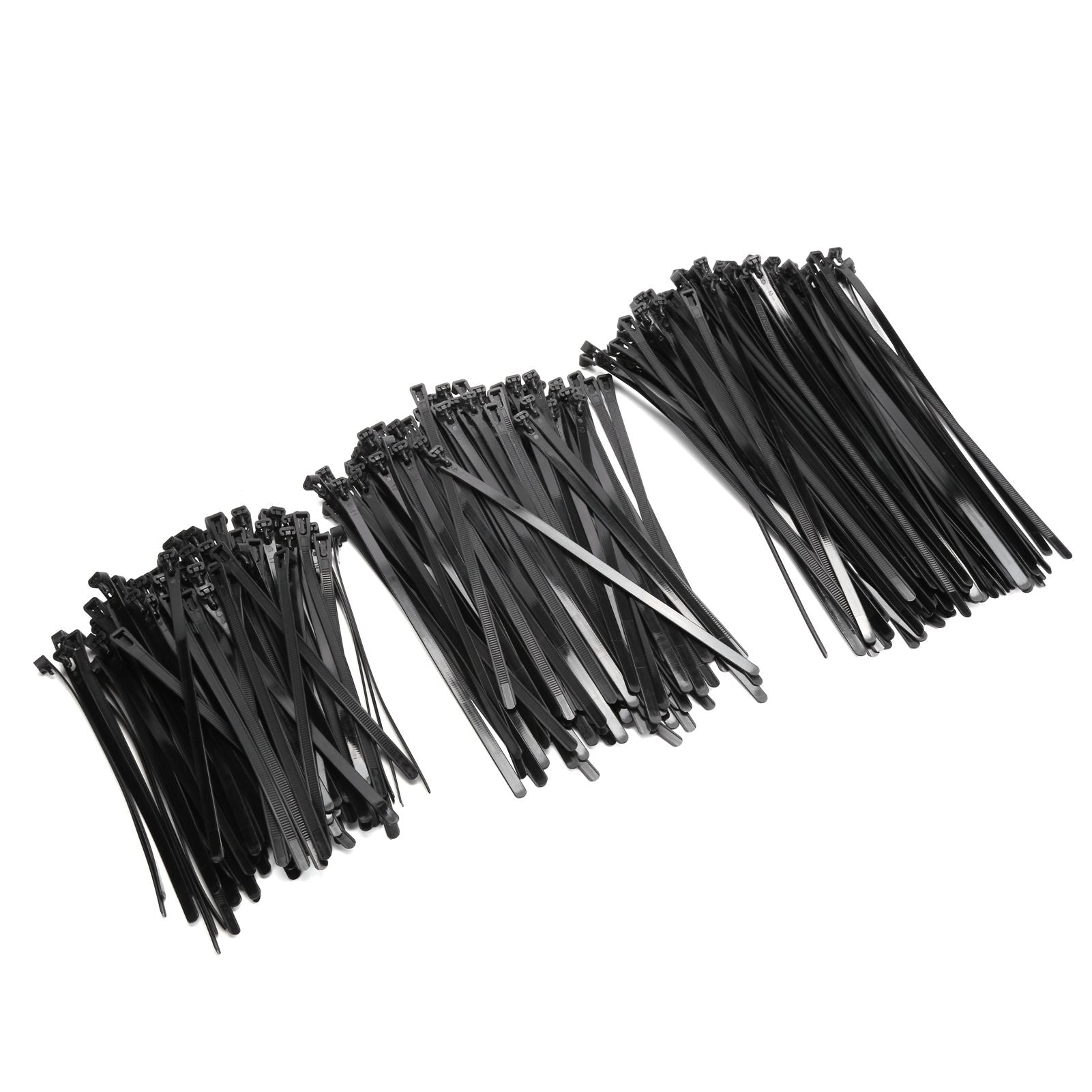 300PCS Cable Ties Multi Size Long Zip Ties for Home Office Garden Fastener SuppliesBlack