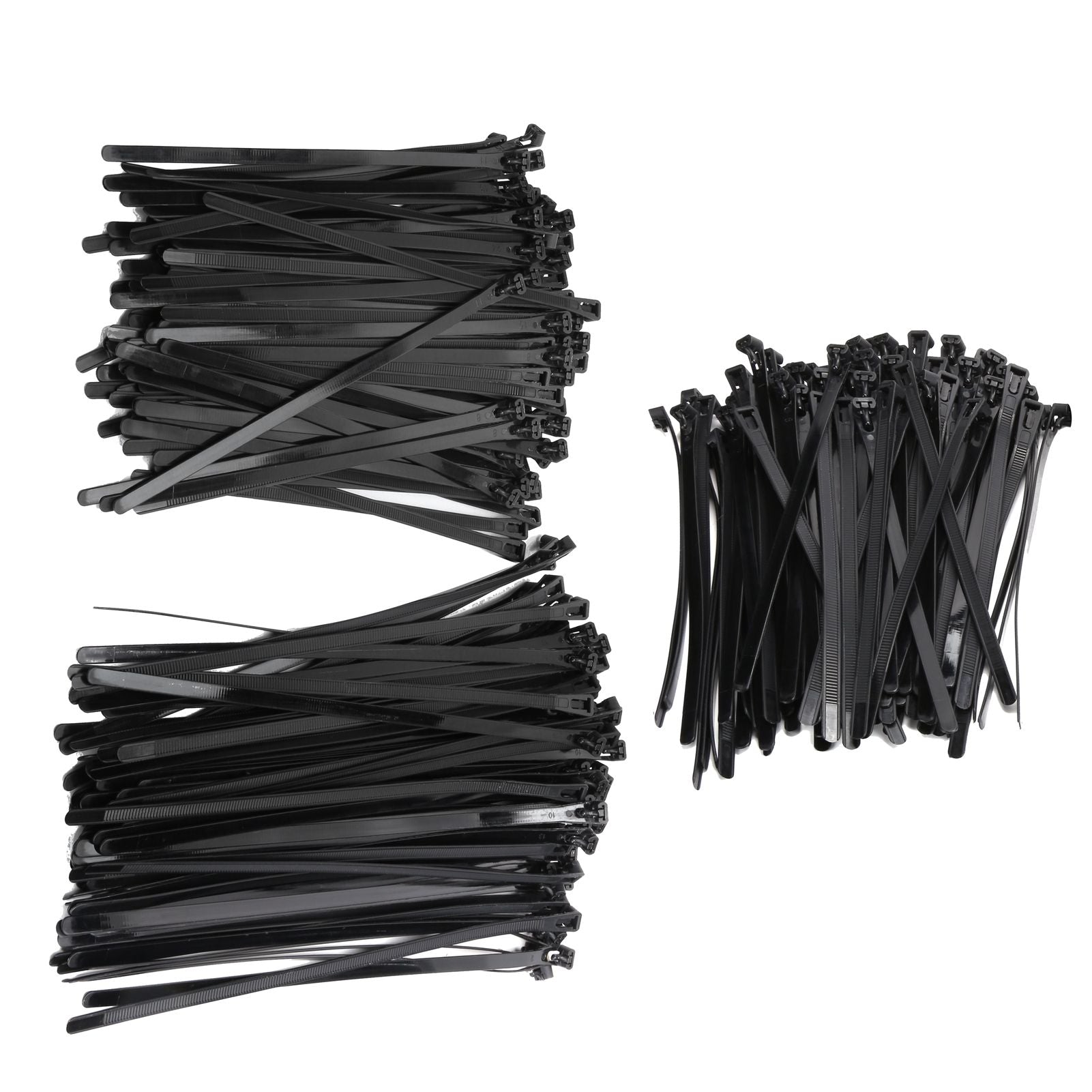 300PCS Cable Ties Multi Size Long Zip Ties for Home Office Garden Fastener SuppliesBlack