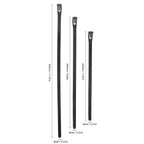 300PCS Cable Ties Multi Size Long Zip Ties for Home Office Garden Fastener SuppliesBlack