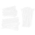 300PCS Cable Ties Multi Size Long Zip Ties for Home Office Garden Fastener SuppliesWhite