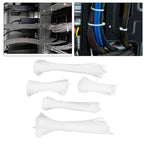 5Packs Cable Ties Zip Wraps Set Disposable Nylon Wire Cord Strap Fastener Fastening OrganizerWhite