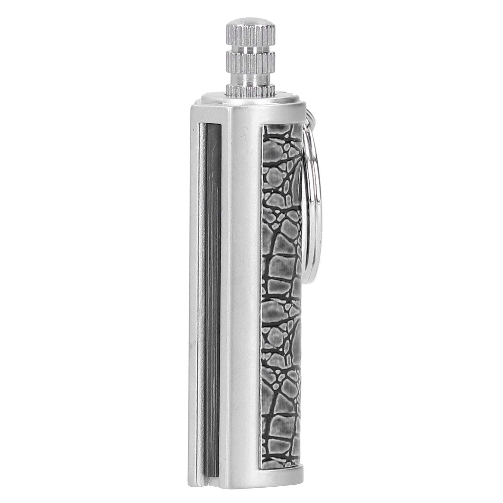 Cigarette Lighter Matchstick Kerosene Lighter Waterproof Lighter Outdoor Vintage Key ChainGray