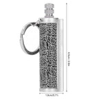 Cigarette Lighter Matchstick Kerosene Lighter Waterproof Lighter Outdoor Vintage Key ChainGray