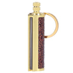 Cigarette Lighter Matchstick Kerosene Lighter Waterproof Lighter Outdoor Vintage Key ChainGolden Brown
