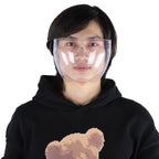 Anti-Fog Transparent Face Shield Full Face Covering Protective Visor for Office School Restaurants