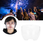 Anti-Fog Transparent Face Shield Full Face Covering Protective Visor for Office School Restaurants