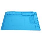 Repair Mat Magnetic Slot Silicone Heat Resistant Solder Station Parts Adsorption Pad Light Blue