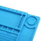 Repair Mat Magnetic Slot Silicone Heat Resistant Solder Station Parts Adsorption Pad Light Blue