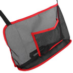 Handbag Holder Organizer Polyester Fiber Car Interior Seat Back Storage Net Bag AccessoryWith Pocket Red