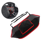 Handbag Holder Organizer Polyester Fiber Car Interior Seat Back Storage Net Bag AccessoryWith Pocket Red