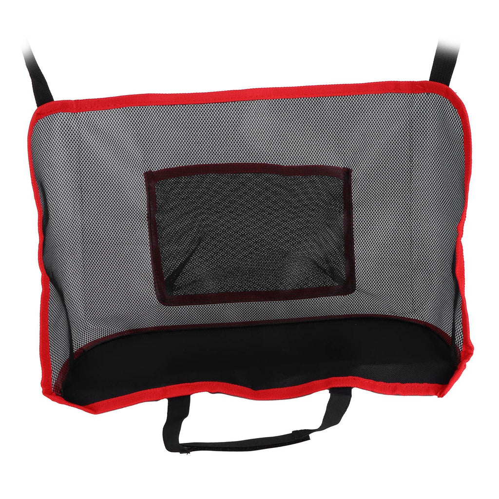 Handbag Holder Organizer Polyester Fiber Car Interior Seat Back Storage Net Bag AccessoryWith Pocket Red
