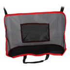 Handbag Holder Organizer Polyester Fiber Car Interior Seat Back Storage Net Bag AccessoryWith Pocket Red