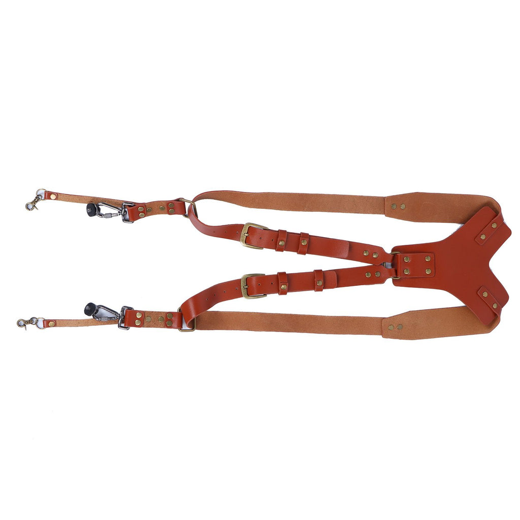 Camera Double Shoulder Strap Leather Camera Harness Photography Accessories for Outdoor Use