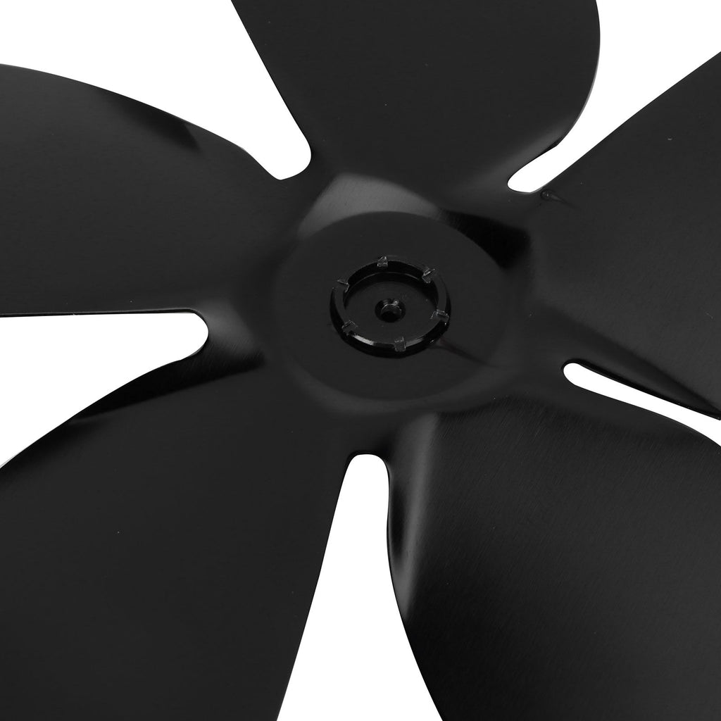 Fireplace Fan Blade Universal Aluminum Alloy 5-Blade Heat Powered Fan Accessory Black