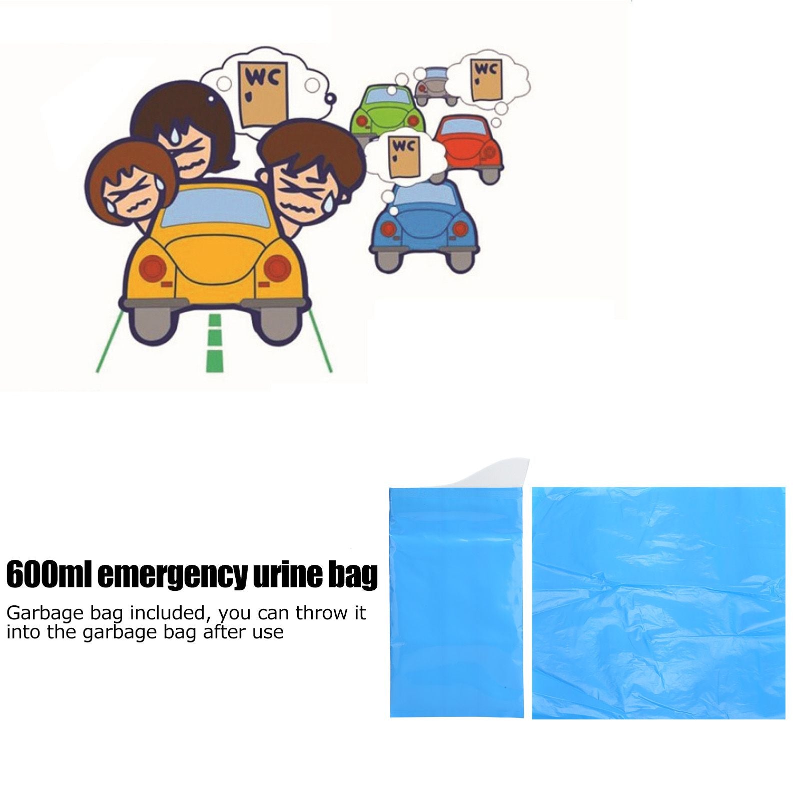 10 Sets Disposable Urine Bags Portable Travel Station Wagon Lady Children Emergency
