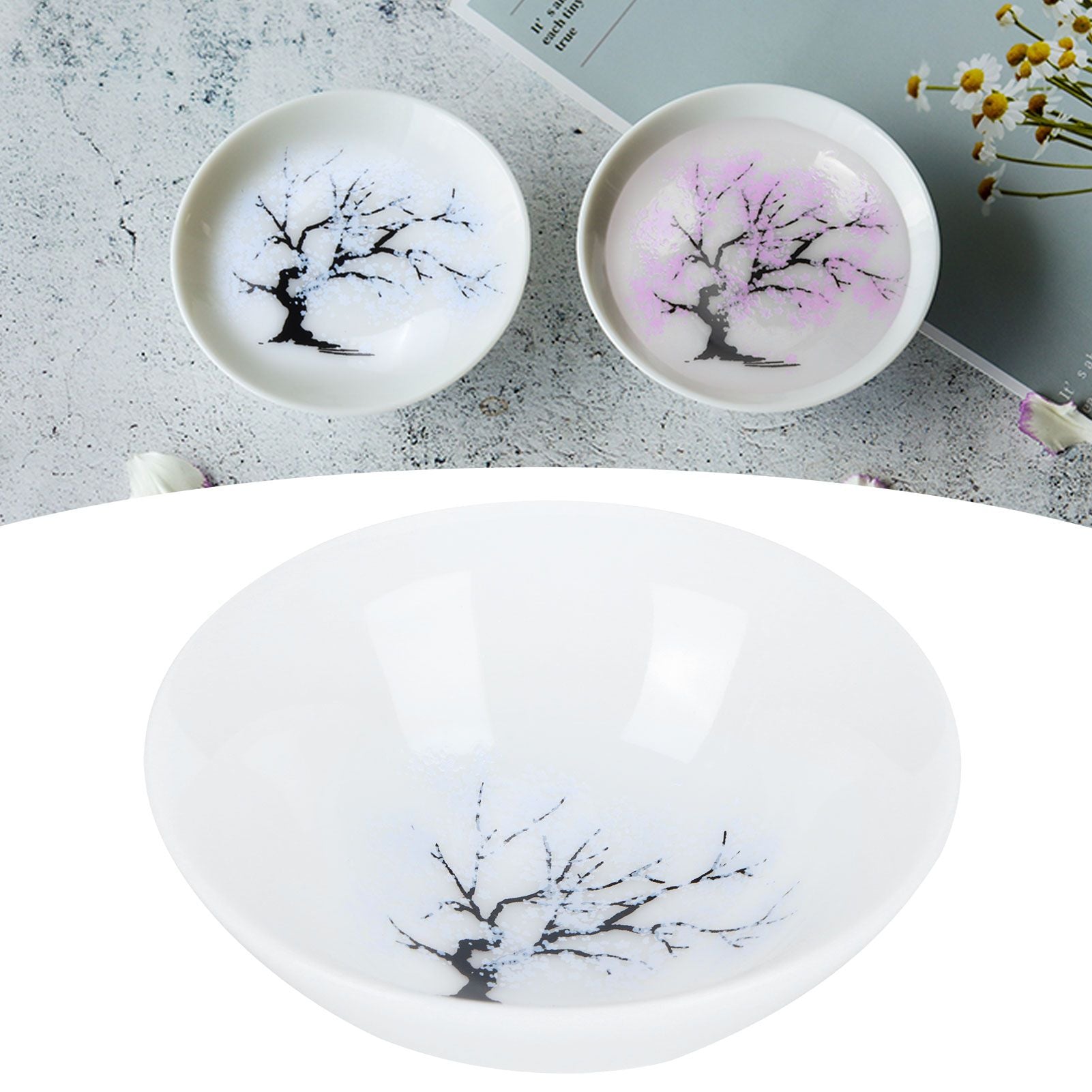 Temperature Color Changing Cup Flower Display Tea Bowl Ceramic Household SuppliesSakura B