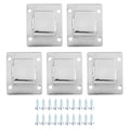 5Pcs Shelf Mount Bracket Hanger Stainless Steel Tube Support Holder Buckle Hardware SilverOpening Type