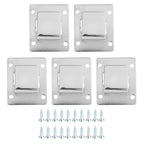 5Pcs Shelf Mount Bracket Hanger Stainless Steel Tube Support Holder Buckle Hardware SilverOpening Type