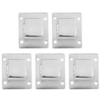 5Pcs Shelf Mount Bracket Hanger Stainless Steel Tube Support Holder Buckle Hardware SilverOpening Type