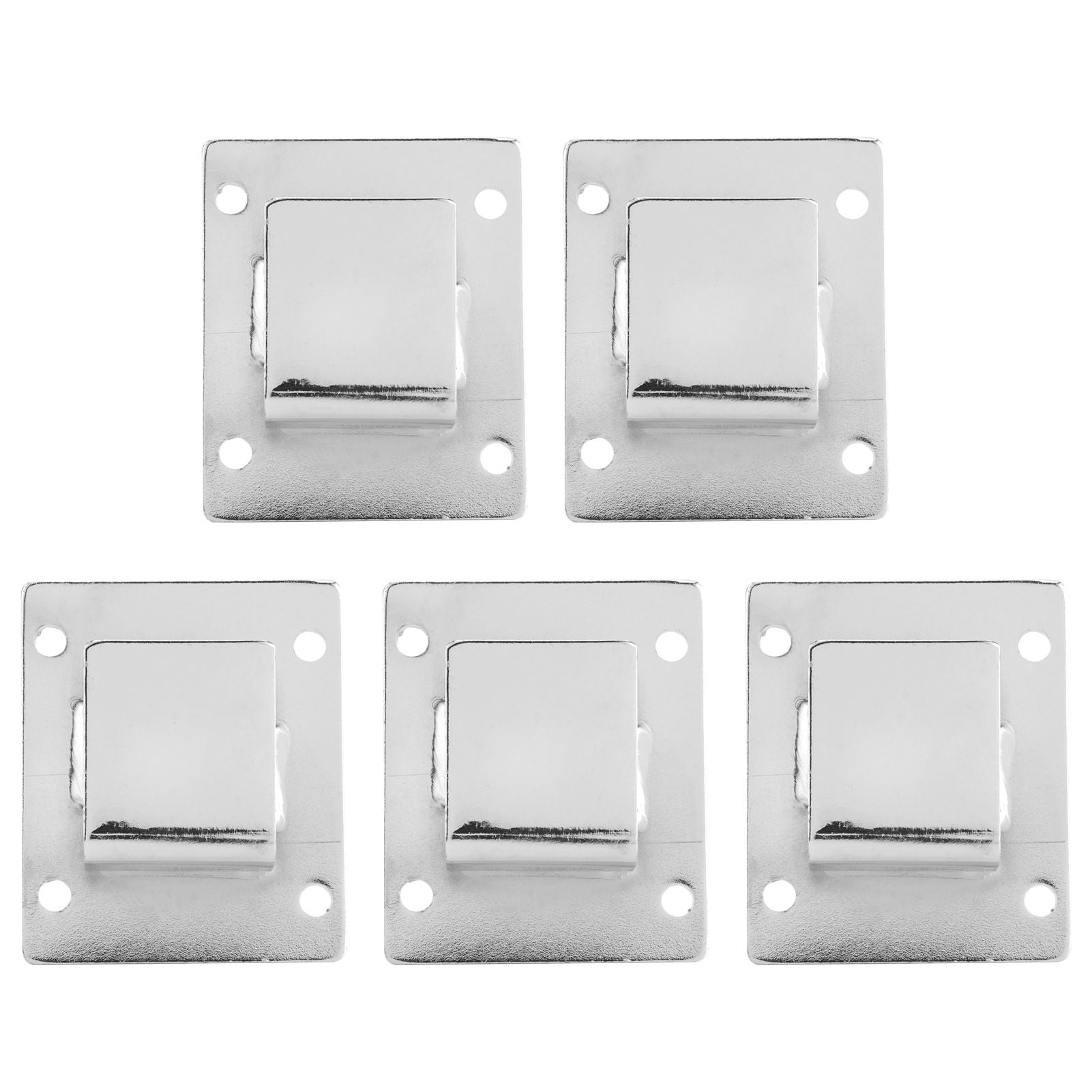 5Pcs Shelf Mount Bracket Hanger Stainless Steel Tube Support Holder Buckle Hardware SilverOpening Type