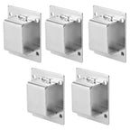 5Pcs Shelf Mount Bracket Hanger Stainless Steel Tube Support Holder Buckle Hardware SilverSealing Type