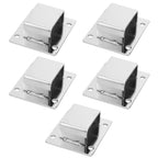 5Pcs Shelf Mount Bracket Hanger Stainless Steel Tube Support Holder Buckle Hardware SilverSealing Type