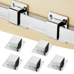 5Pcs Shelf Mount Bracket Hanger Stainless Steel Tube Support Holder Buckle Hardware SilverSealing Type