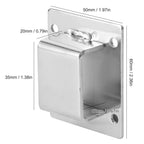 5Pcs Shelf Mount Bracket Hanger Stainless Steel Tube Support Holder Buckle Hardware SilverSealing Type