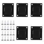 5pcs Wall Shelf Mount Bracket Display Shelf Hook Hanger Rack Tube Bar Holder BlackOpening Type