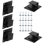 5pcs Wall Shelf Mount Bracket Display Shelf Hook Hanger Rack Tube Bar Holder BlackOpening Type
