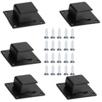 5pcs Wall Shelf Mount Bracket Display Shelf Hook Hanger Rack Tube Bar Holder BlackOpening Type