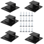 5pcs Wall Shelf Mount Bracket Display Shelf Hook Hanger Rack Tube Bar Holder BlackOpening Type