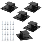 5pcs Wall Shelf Mount Bracket Display Shelf Hook Hanger Rack Tube Bar Holder BlackOpening Type