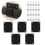 5pcs Wall Shelf Mount Bracket Display Shelf Hook Hanger Rack Tube Bar Holder BlackOpening Type